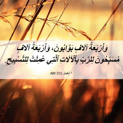 Picture 06 - ١ أخبار 23:5 AVD - وَأَرْبَعَةُ آلَافٍ - Bible Verse Picture