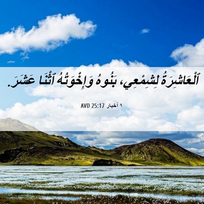 Picture 06 - ١ أخبار 25:17 AVD - ٱلْعَاشِرَةُ لِشِمْعِي، - Bible Verse Picture