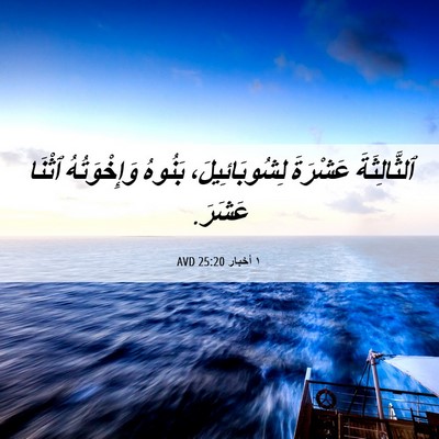 Picture 06 - ١ أخبار 25:20 AVD - ٱلثَّالِثَةَ عَشْرَةَ - Bible Verse Picture