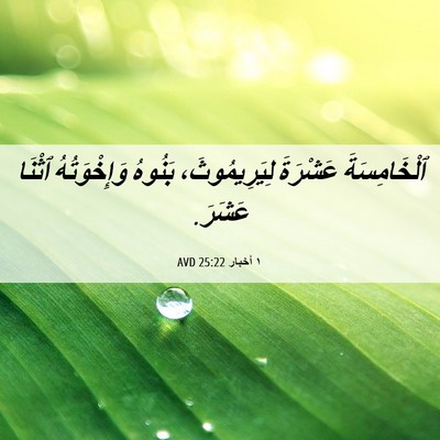 Picture 06 - ١ أخبار 25:22 AVD - ٱلْخَامِسَةَ عَشْرَةَ - Bible Verse Picture