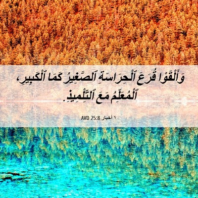 Picture 06 - ١ أخبار 25:8 AVD - وَأَلْقَوْا قُرَعَ - Bible Verse Picture