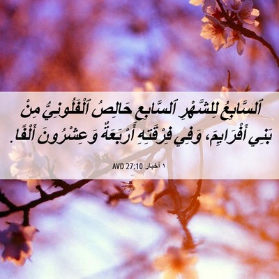 Picture 06 - ١ أخبار 27:10 AVD - ٱلسَّابِعُ لِلشَّهْرِ - Bible Verse Picture