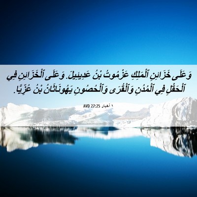 Picture 06 - ١ أخبار 27:25 AVD - وَعَلَى خَزَائِنِ - Bible Verse Picture