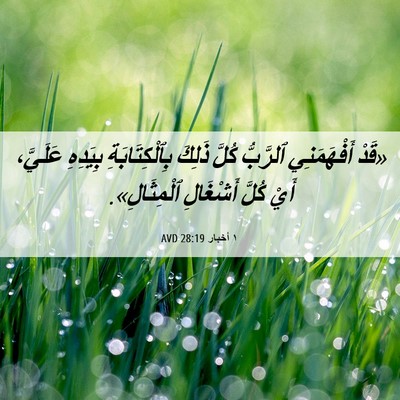Picture 06 - ١ أخبار 28:19 AVD - «قَدْ أَفْهَمَنِي - Bible Verse Picture