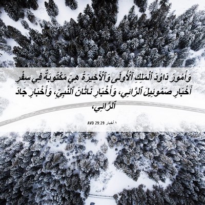 Picture 06 - ١ أخبار 29:29 AVD - وَأُمُورُ دَاوُدَ - Bible Verse Picture