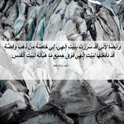 Picture 06 - ١ أخبار 29:3 AVD - وَأَيْضًا لِأَنِّي قَدْ - Bible Verse Picture