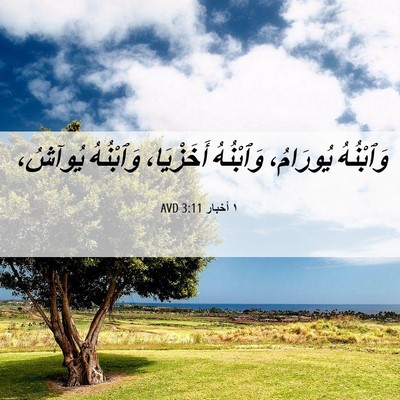 Picture 06 - ١ أخبار 3:11 AVD - وَٱبْنُهُ يُورَامُ، - Bible Verse Picture