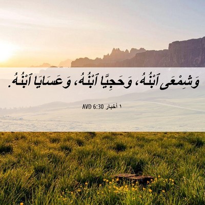 Picture 06 - ١ أخبار 6:30 AVD - وَشِمْعَى ٱبْنُهُ، - Bible Verse Picture
