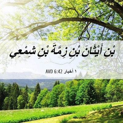 Picture 06 - ١ أخبار 6:42 AVD - بْنِ أَيْثَانَ بْنِ - Bible Verse Picture
