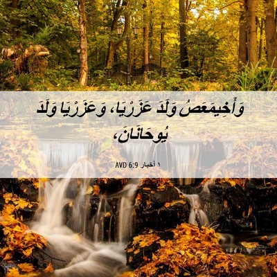 Picture 06 - ١ أخبار 6:9 AVD - وَأَخِيمَعَصُ وَلَدَ - Bible Verse Picture