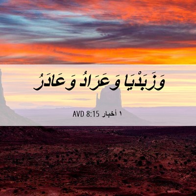 Picture 06 - ١ أخبار 8:15 AVD - وَزَبَدْيَا وَعَرَادُ - Bible Verse Picture