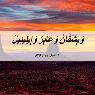 Picture 06 - ١ أخبار 8:22 AVD - وَيِشْفَانُ وَعَابِرُ - Bible Verse Picture