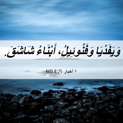 Picture 06 - ١ أخبار 8:25 AVD - وَيَفَدْيَا وَفَنُوئِيلُ، - Bible Verse Picture