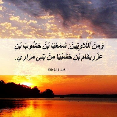 Picture 06 - ١ أخبار 9:14 AVD - وَمِنَ ٱللَّاوِيِّينَ: - Bible Verse Picture