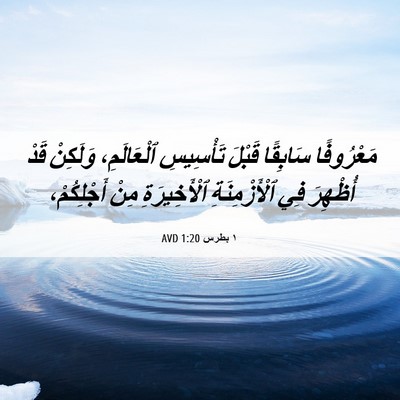 Picture 06 - ١ بطرس 1:20 AVD - مَعْرُوفًا سَابِقًا - Bible Verse Picture