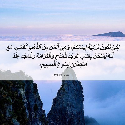 Picture 06 - ١ بطرس 1:7 AVD - لِكَيْ تَكُونَ تَزْكِيَةُ - Bible Verse Picture