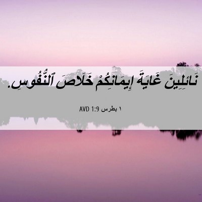Picture 06 - ١ بطرس 1:9 AVD - نَائِلِينَ غَايَةَ - Bible Verse Picture