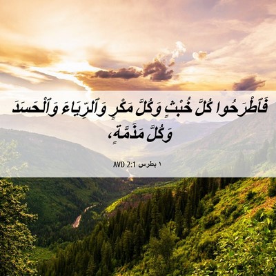 Picture 06 - ١ بطرس 2:1 AVD - فَٱطْرَحُوا كُلَّ خُبْثٍ - Bible Verse Picture