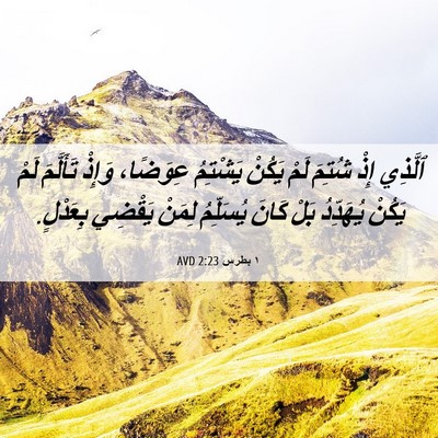 Picture 06 - ١ بطرس 2:23 AVD - ٱلَّذِي إِذْ شُتِمَ لَمْ - Bible Verse Picture