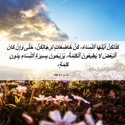 Picture 06 - ١ بطرس 3:1 AVD - كَذَلِكُنَّ أَيَّتُهَا - Bible Verse Picture