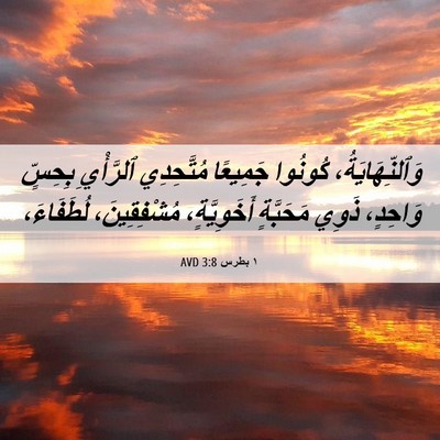 Picture 06 - ١ بطرس 3:8 AVD - وَٱلنِّهَايَةُ، كُونُوا - Bible Verse Picture