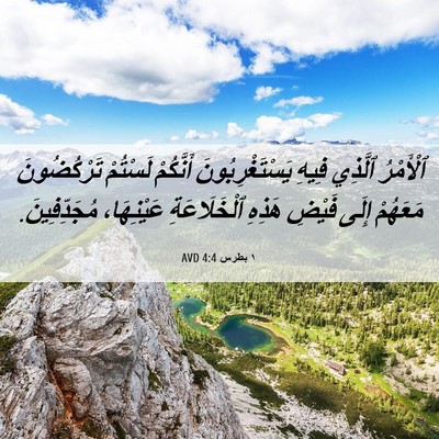 Picture 06 - ١ بطرس 4:4 AVD - ٱلْأَمْرُ ٱلَّذِي فِيهِ - Bible Verse Picture