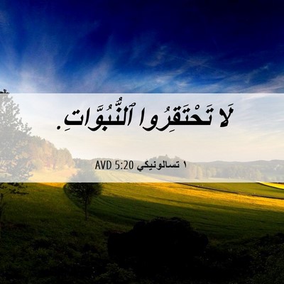 Picture 06 - ١ تسالونيكي 5:20 AVD - لَا تَحْتَقِرُوا - Bible Verse Picture