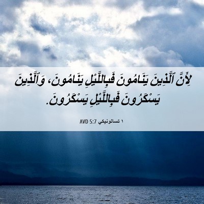 Picture 06 - ١ تسالونيكي 5:7 AVD - لِأَنَّ ٱلَّذِينَ - Bible Verse Picture