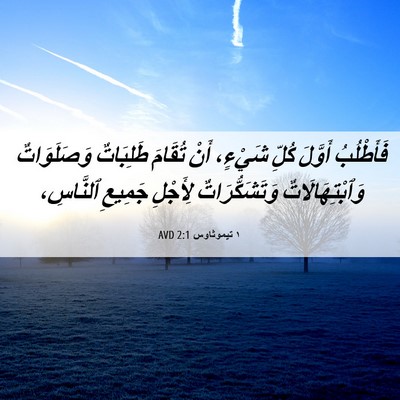 Picture 06 - ١ تيموثاوس 2:1 AVD - فَأَطْلُبُ أَوَّلَ كُلِّ - Bible Verse Picture