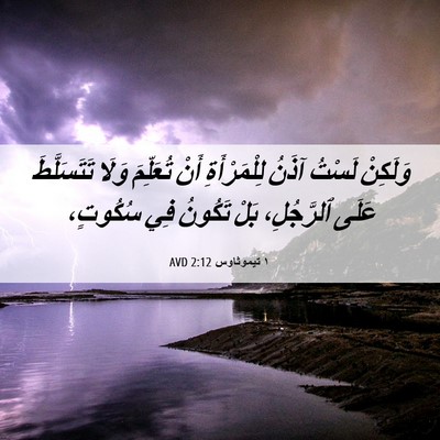 Picture 06 - ١ تيموثاوس 2:12 AVD - وَلَكِنْ لَسْتُ آذَنُ - Bible Verse Picture