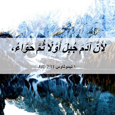 Picture 06 - ١ تيموثاوس 2:13 AVD - لِأَنَّ آدَمَ جُبِلَ - Bible Verse Picture