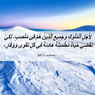Picture 06 - ١ تيموثاوس 2:2 AVD - لِأَجْلِ ٱلْمُلُوكِ - Bible Verse Picture