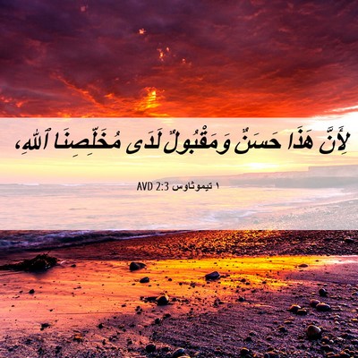 Picture 06 - ١ تيموثاوس 2:3 AVD - لِأَنَّ هَذَا حَسَنٌ - Bible Verse Picture