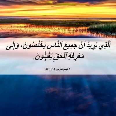 Picture 06 - ١ تيموثاوس 2:4 AVD - ٱلَّذِي يُرِيدُ أَنَّ - Bible Verse Picture