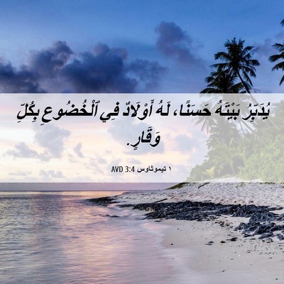 Picture 06 - ١ تيموثاوس 3:4 AVD - يُدَبِّرُ بَيْتَهُ - Bible Verse Picture