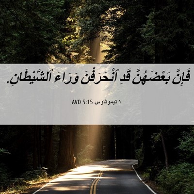 Picture 06 - ١ تيموثاوس 5:15 AVD - فَإِنَّ بَعْضَهُنَّ قَدِ - Bible Verse Picture