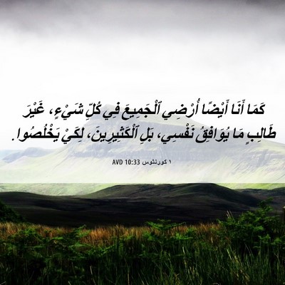 Picture 06 - ١ كورنثوس 10:33 AVD - كَمَا أَنَا أَيْضًا - Bible Verse Picture