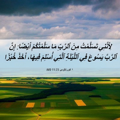 Picture 06 - ١ كورنثوس 11:23 AVD - لِأَنَّنِي تَسَلَّمْتُ - Bible Verse Picture