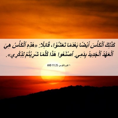 Picture 06 - ١ كورنثوس 11:25 AVD - كَذَلِكَ ٱلْكَأْسَ - Bible Verse Picture