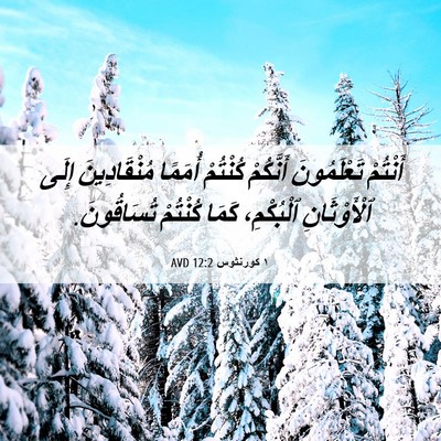 Picture 06 - ١ كورنثوس 12:2 AVD - أَنْتُمْ تَعْلَمُونَ - Bible Verse Picture