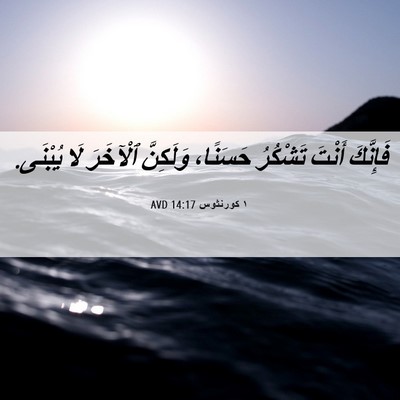 Picture 06 - ١ كورنثوس 14:17 AVD - فَإِنَّكَ أَنْتَ تَشْكُرُ - Bible Verse Picture