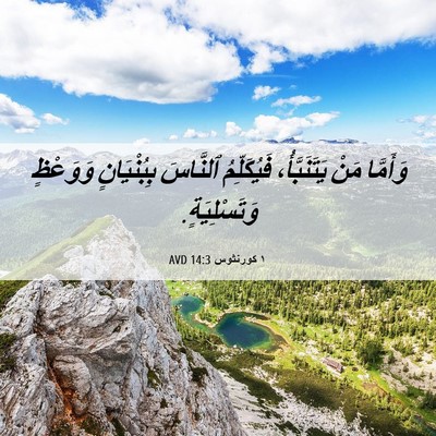 Picture 06 - ١ كورنثوس 14:3 AVD - وَأَمَّا مَنْ - Bible Verse Picture