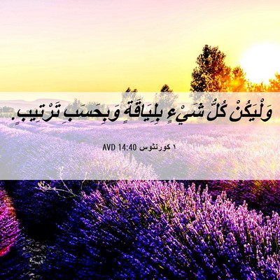 Picture 06 - ١ كورنثوس 14:40 AVD - وَلْيَكُنْ كُلُّ شَيْءٍ - Bible Verse Picture