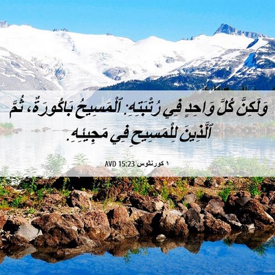 Picture 06 - ١ كورنثوس 15:23 AVD - وَلَكِنَّ كُلَّ وَاحِدٍ - Bible Verse Picture