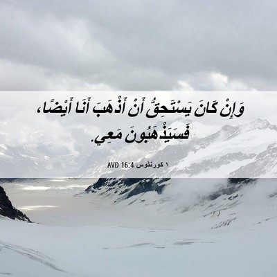 Picture 06 - ١ كورنثوس 16:4 AVD - وَإِنْ كَانَ يَسْتَحِقُّ - Bible Verse Picture