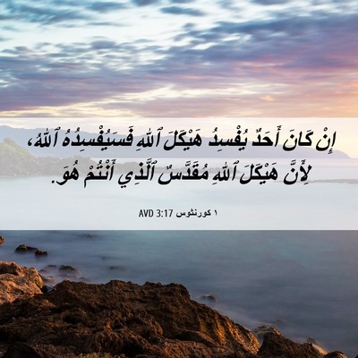 Picture 06 - ١ كورنثوس 3:17 AVD - إِنْ كَانَ أَحَدٌ يُفْسِدُ - Bible Verse Picture