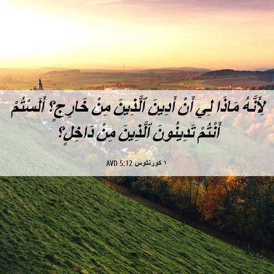 Picture 06 - ١ كورنثوس 5:12 AVD - لِأَنَّهُ مَاذَا لِي أَنْ - Bible Verse Picture