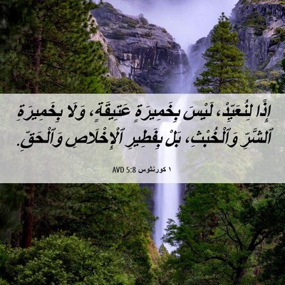 Picture 06 - ١ كورنثوس 5:8 AVD - إِذًا لِنُعَيِّدْ، لَيْسَ - Bible Verse Picture
