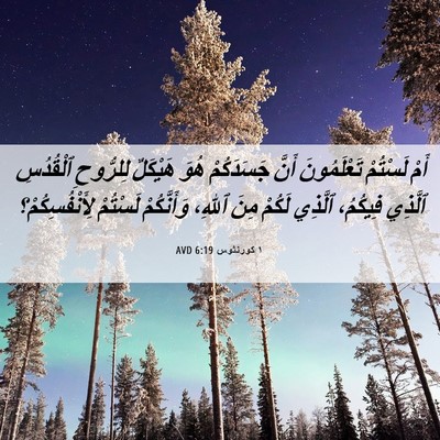 Picture 06 - ١ كورنثوس 6:19 AVD - أَمْ لَسْتُمْ تَعْلَمُونَ - Bible Verse Picture