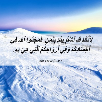 Picture 06 - ١ كورنثوس 6:20 AVD - لِأَنَّكُمْ قَدِ - Bible Verse Picture